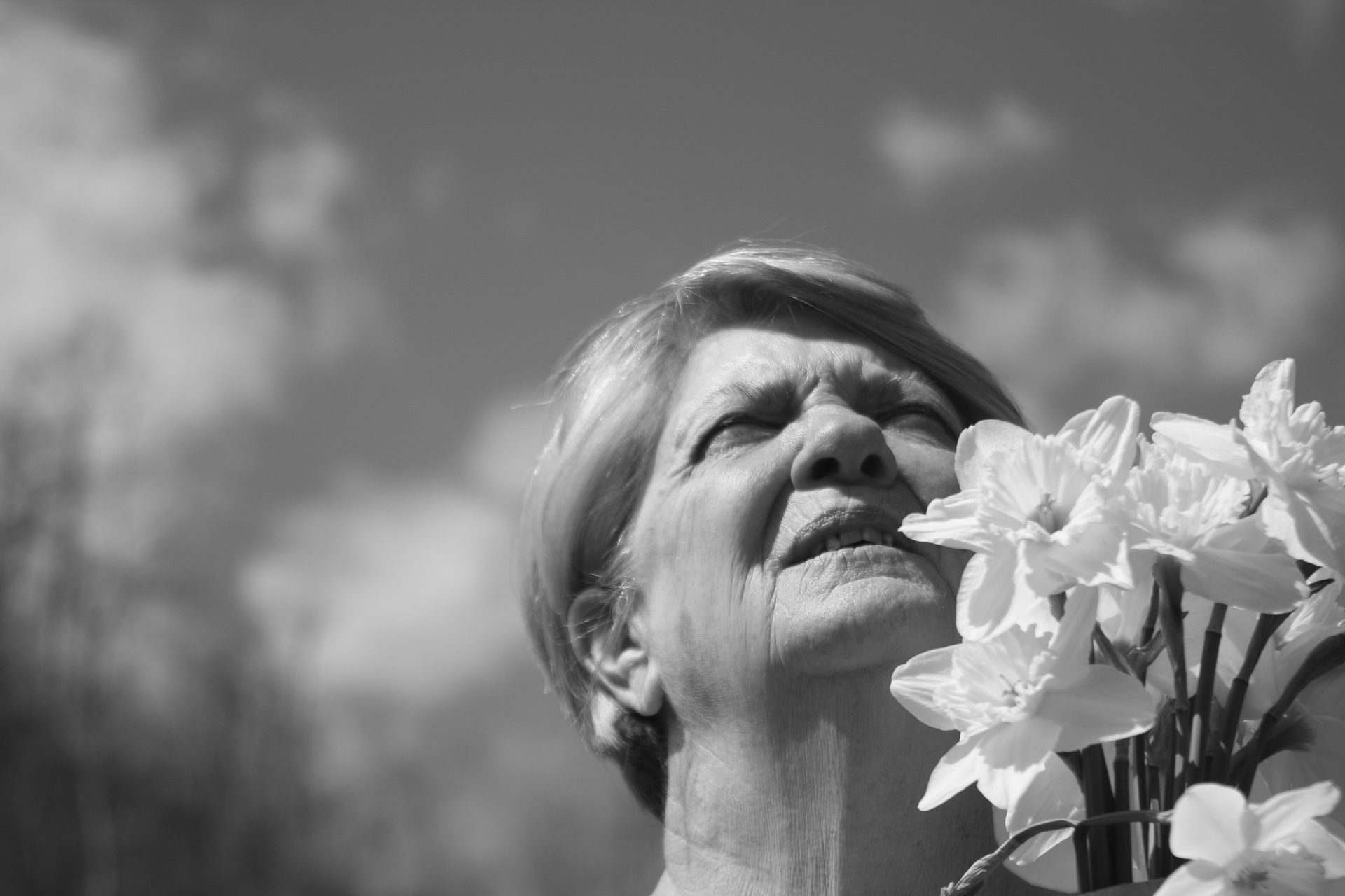 My mother talks to flowers